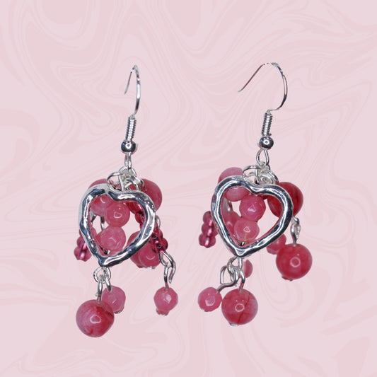 Cupid Valentines Cluster Earrings